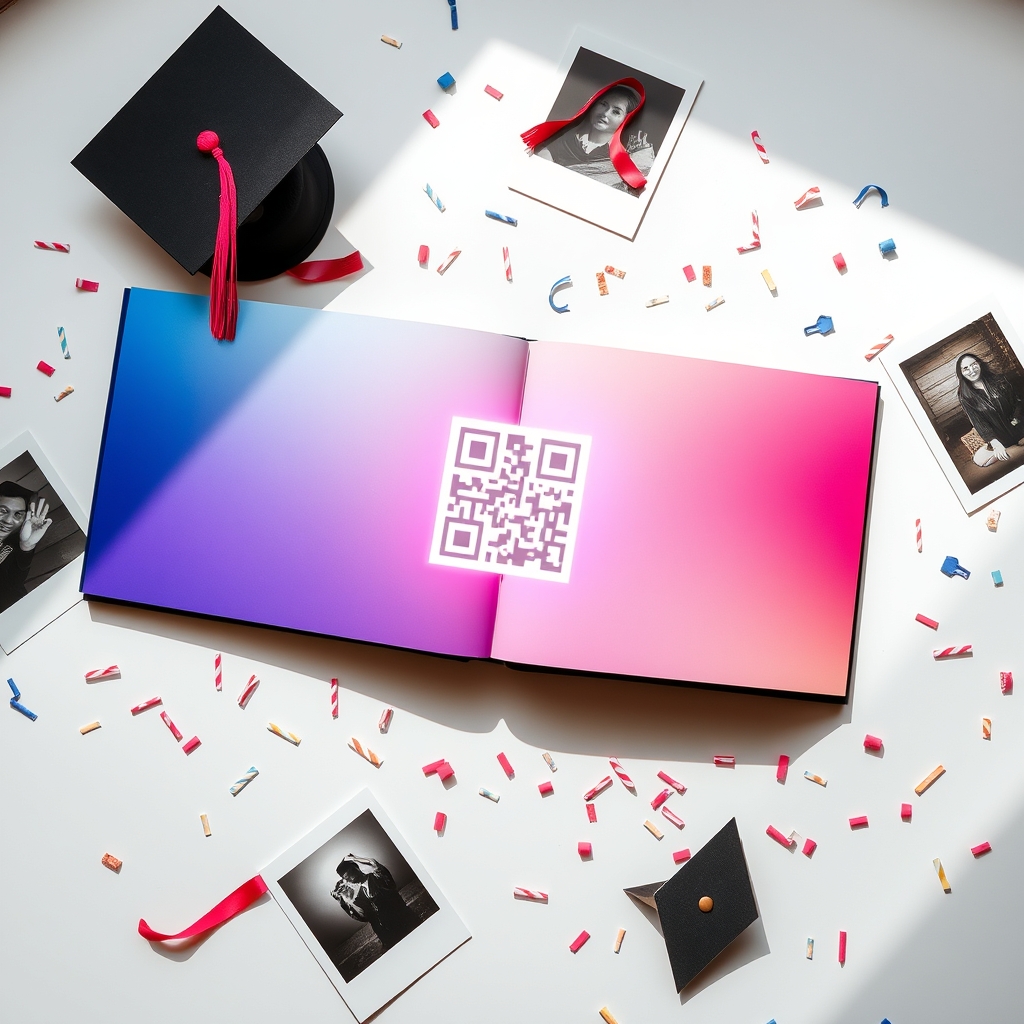 Приглашение на выпускной в виде фотоальбома с QR-кодом: аналоговый формат, который зацепил цифровое поколение