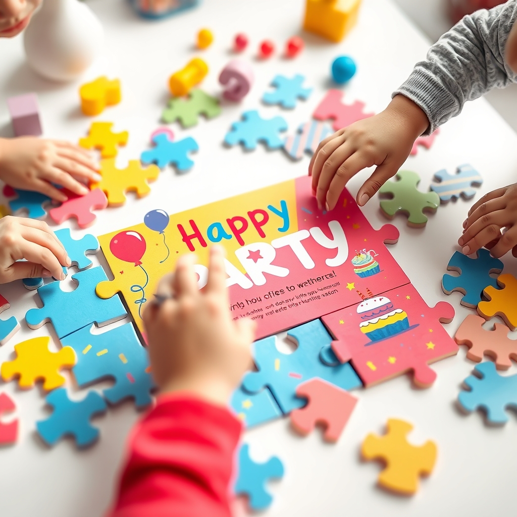 Приглашения-пазлы для детей 6-10 лет: превращаем получение приглашения в увлекательную игру